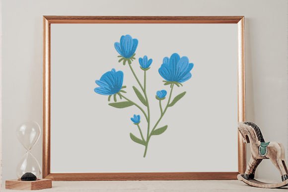 Charming Blue Flowers for Your Next Embroidery Project