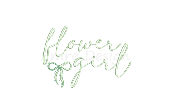 Charming Coquette Flower Girl Embroidery Design