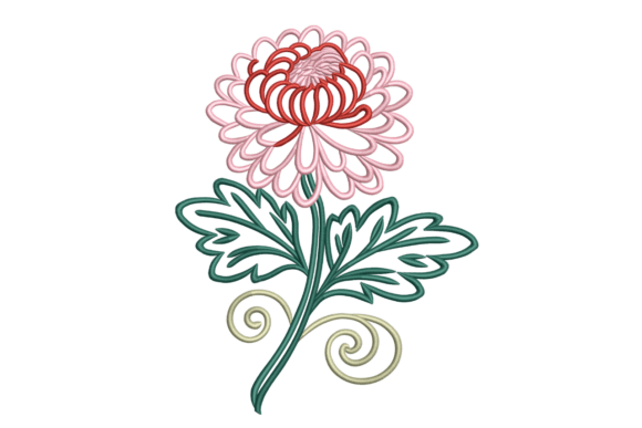 Chrysanthemum Flourish: A Premium Embroidery Design