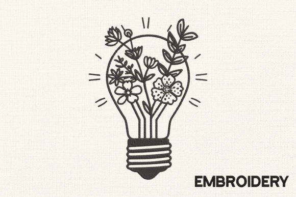 Light Bulb with Flowers: A Versatile Design