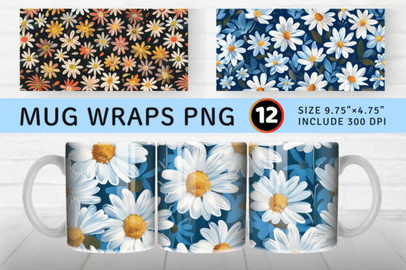 Review: Daisy Embroidery Flowers Mug Wrap Sublim