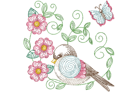 Spring Bird and Flowers Embroidery Review